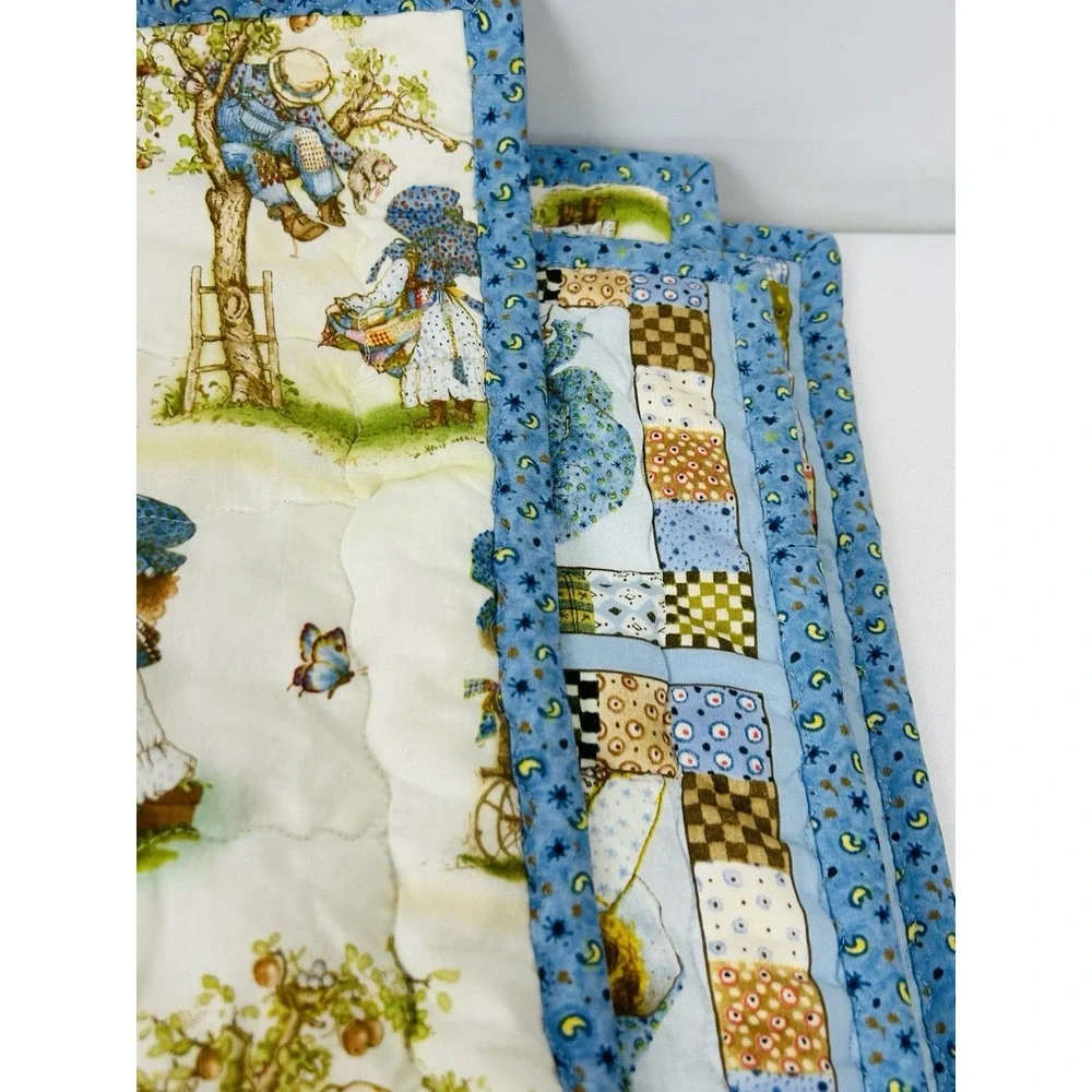 Handmade Quilt Holly Hobbie & Pillow Cases Lines Full Double 82 x 92